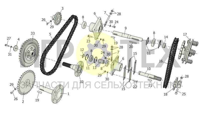 Привод шнека (МСМ-100.72.04.000) (№16 на схеме)